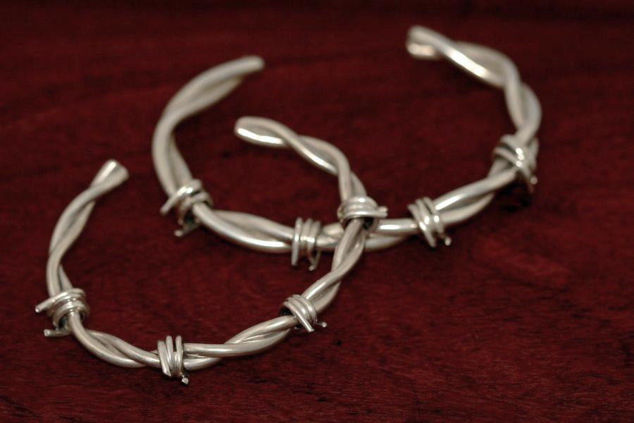 Barbed Wire Bracelet
 Barbed Wire Bracelet in Sterling Male Medium – Ambriz