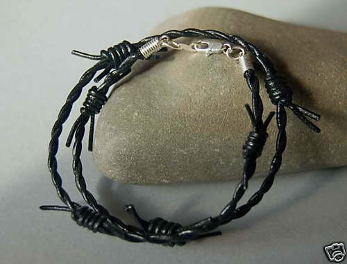 Barbed Wire Bracelet
 Leather Barbed Wire Cuff Wrap Wristband Bracelet Necklace