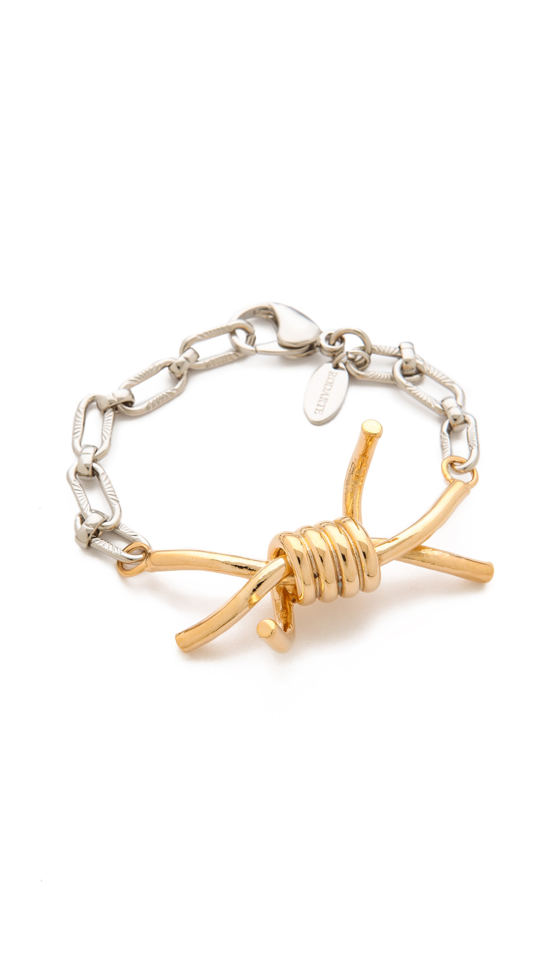 Barbed Wire Bracelet
 Rodarte Barbed Wire Bracelet in Gold Gold Silver