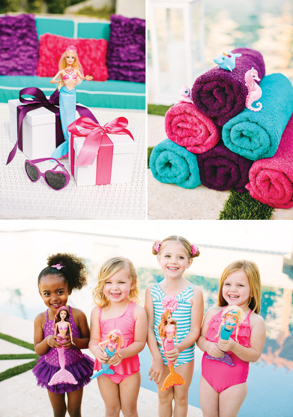 Barbie Beach Party Ideas
 Pearl Princess Barbie Pool Party Movie Inspired