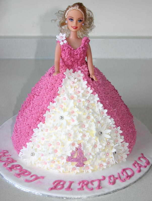 Barbie Birthday Cakes
 How to make a Butter Cream Barbie Doll cake
