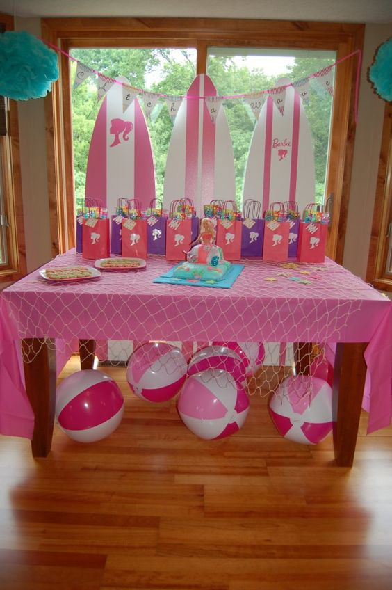 Barbie Pool Party Ideas
 barbie birthday Things for N and B Pinterest