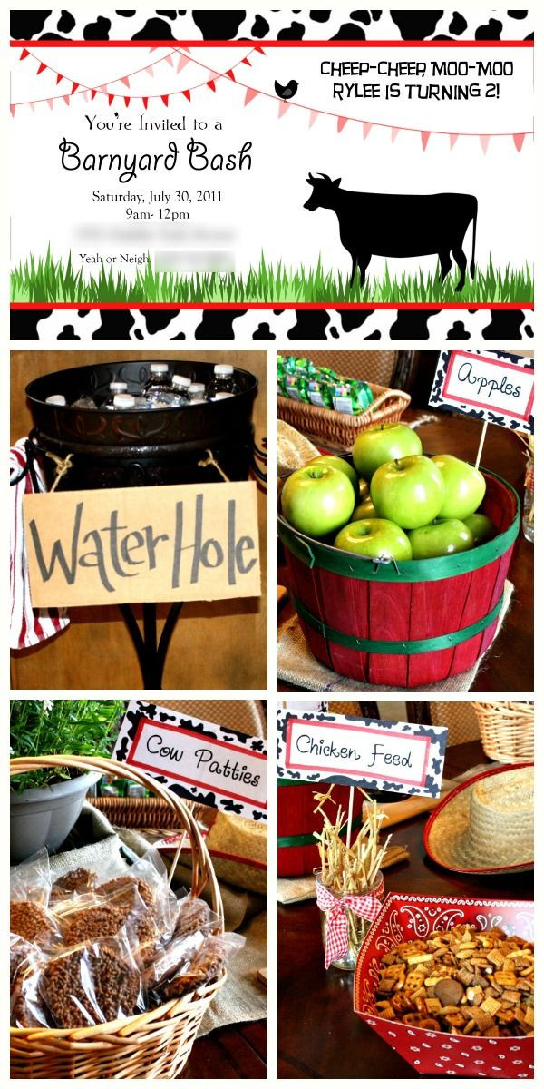 Barnyard Party Food Ideas
 The cutest barn party ever So many creative and easy