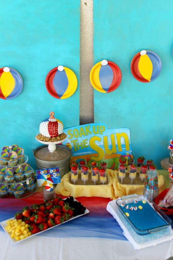 Beach Ball Party Food Ideas
 Beach Ball Birthday Party Supplies Planning Ideas Cake