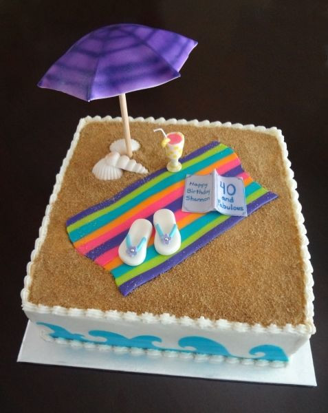 Beach Party Cake Ideas
 cake fillings for fondant cakes Google Search