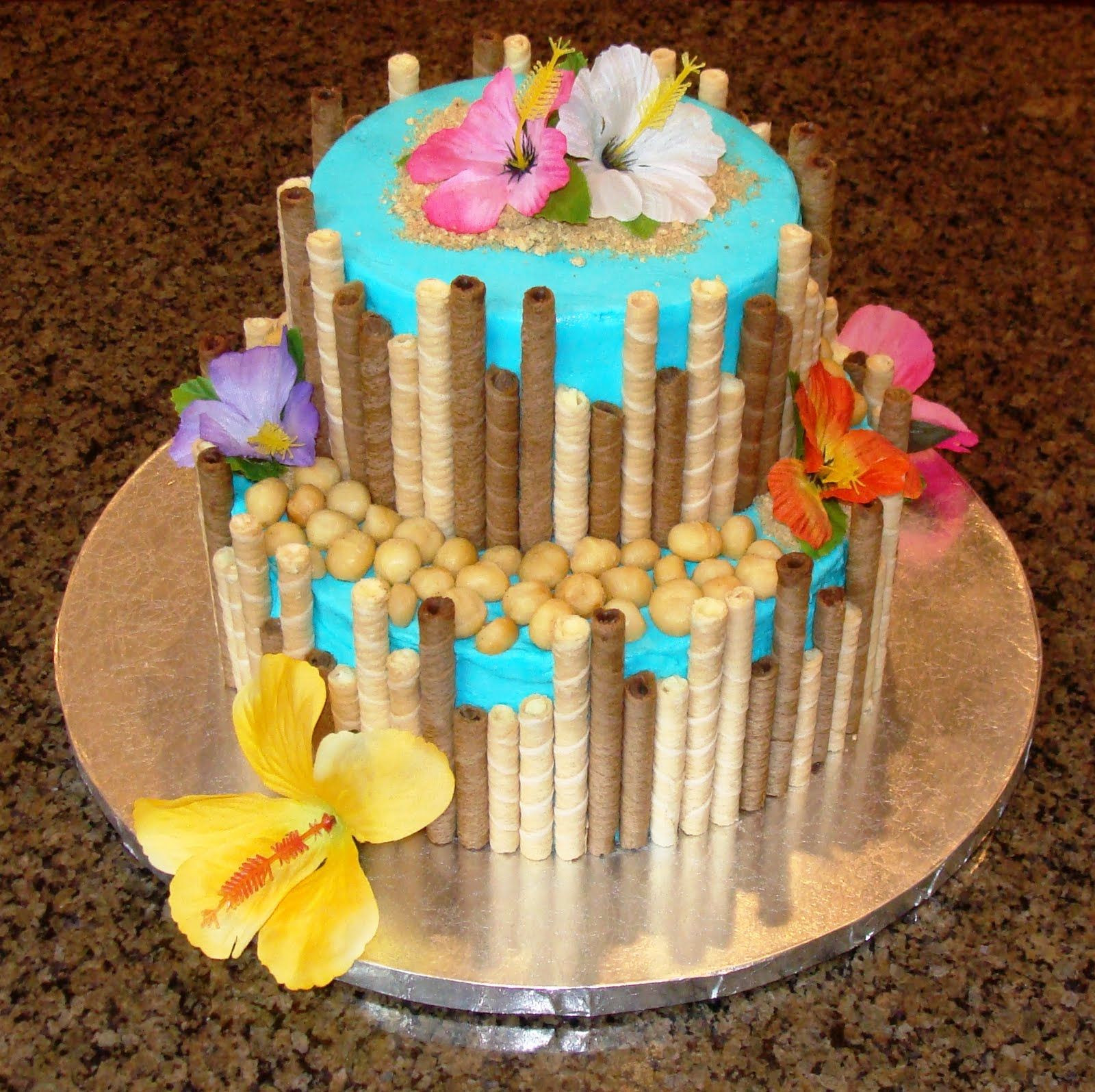 Beach Party Cake Ideas
 luau cake ideas Hawaiian themed birthday cake