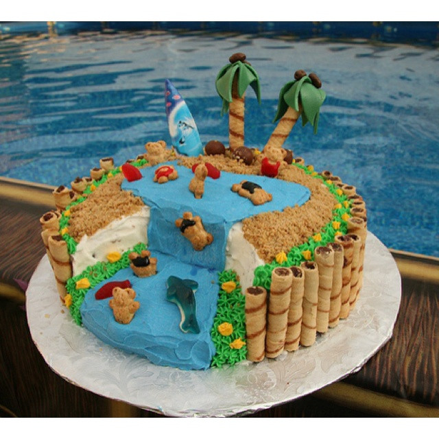 Beach Party Cake Ideas
 15 best images about Cake Decorating Ideas on Pinterest