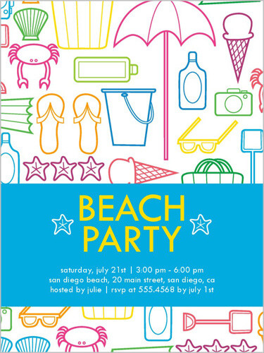 Beach Party Invitation Wording Ideas
 Summer Party Themes and Ideas