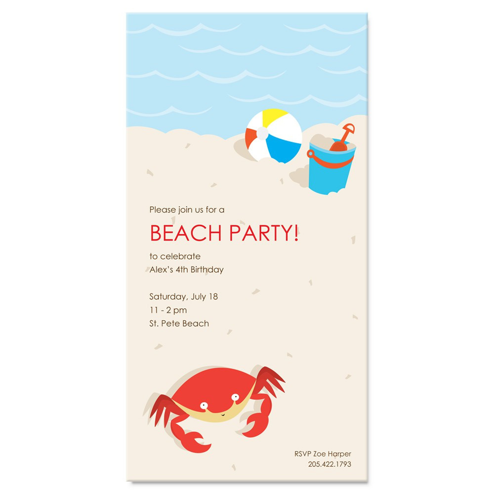 Beach Party Invitation Wording Ideas
 Free Beach Party Invitations Beach Party Invitations