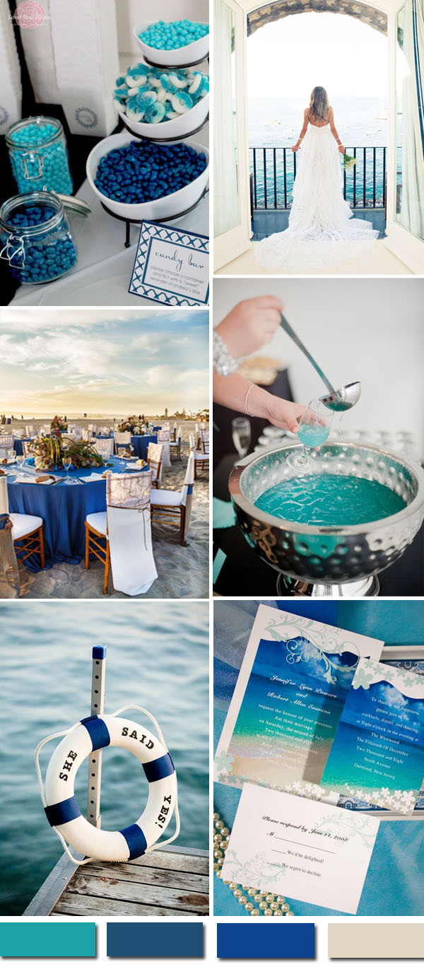 Beach Theme Wedding Decorations
 Awesome Blue Wedding Color Ideas & Wedding Invitations To