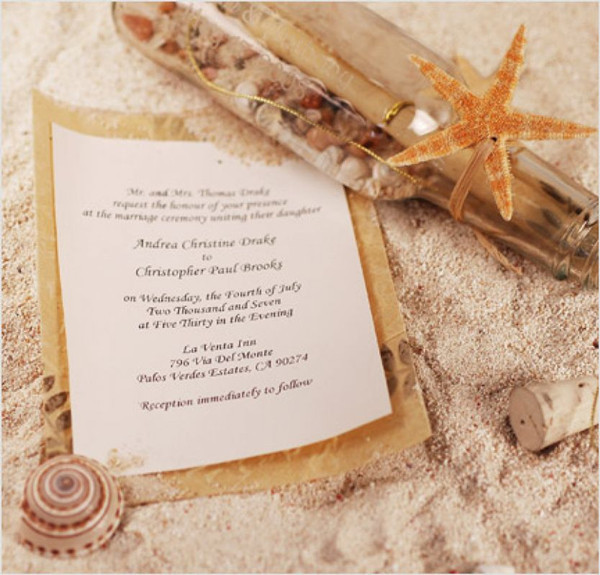Beach Theme Wedding Invitations
 Seal And Send Beach Wedding Invitations To Set The Tone