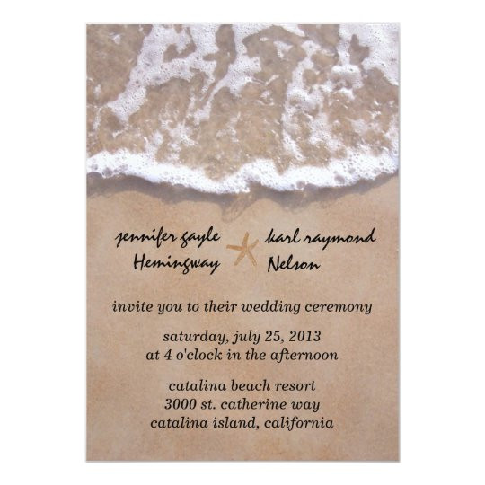 Beach Theme Wedding Invitations
 Casual Beach Theme Wedding Invitation