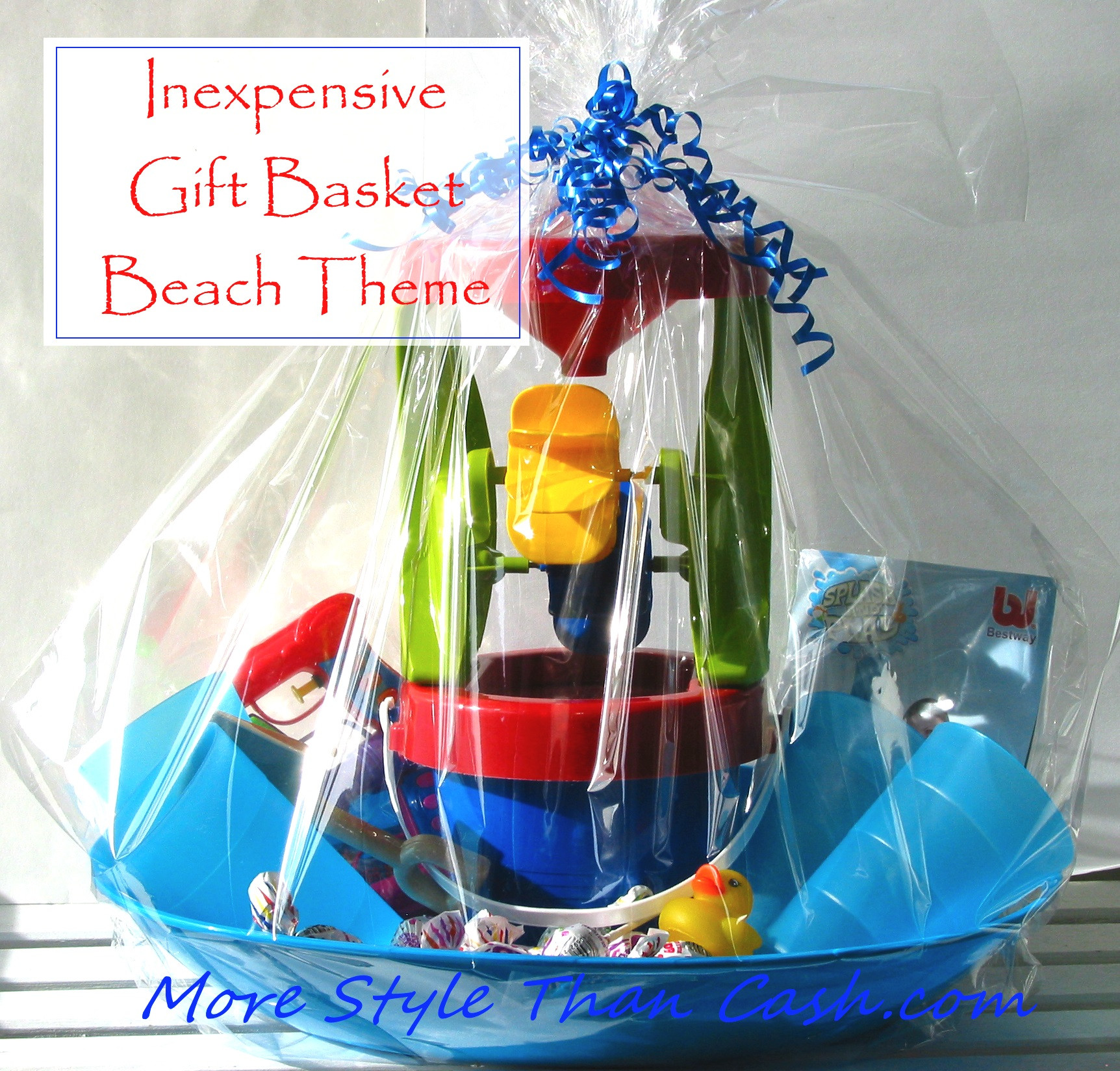 Beach Themed Gift Basket Ideas
 Inexpensive Gift Basket Beach Theme