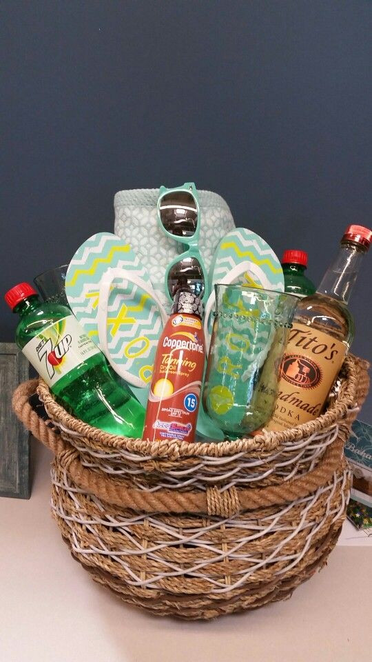 Beach Themed Gift Basket Ideas
 Relaxing summer beach themed t basket Birthday basket