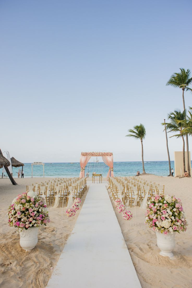 Beach Wedding Venues
 Pink floral gazebo Romantic beach wedding Venue Kukua
