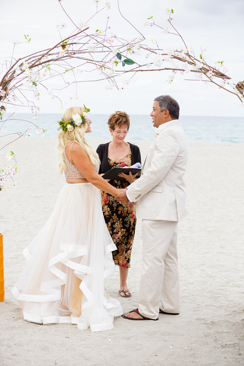 Beach Wedding Vows
 Beachfront Vow Renewal at Carmine’s Ocean Grill in Palm