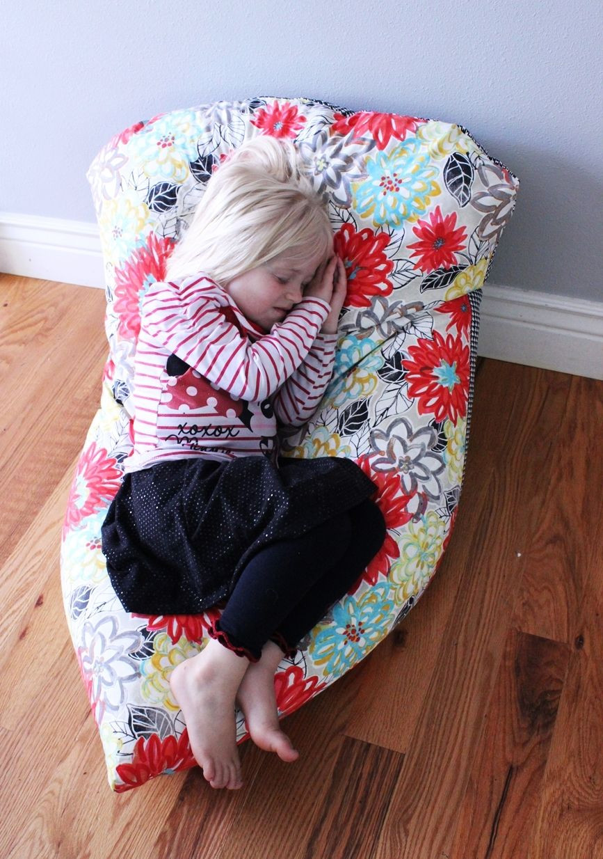 Bean Bag Chair For Kids
 Super Simple DIY Kids Bean Bag Chair A Step by Step Tutorial