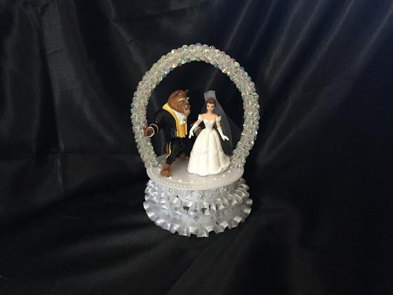 Beauty And The Beast Wedding Cake Topper
 Beauty and the Beast Wedding Cake Topper in white