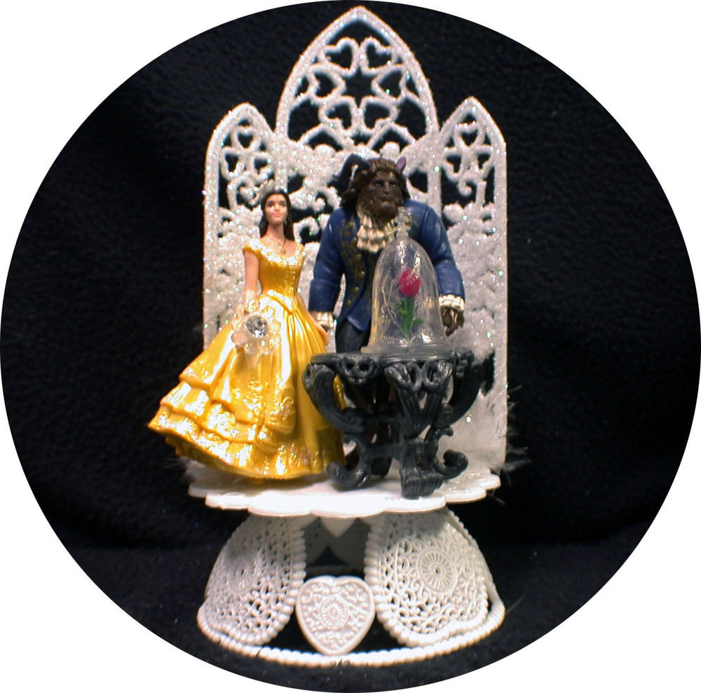 Beauty And The Beast Wedding Cake Topper
 NEWEST Disney Enchanted Rose Beauty and the Beast Wedding