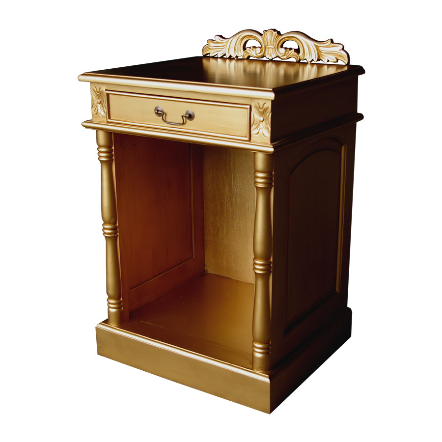Bedroom Refrigerator Cabinet
 Hotel Fridge Cabinet Gold