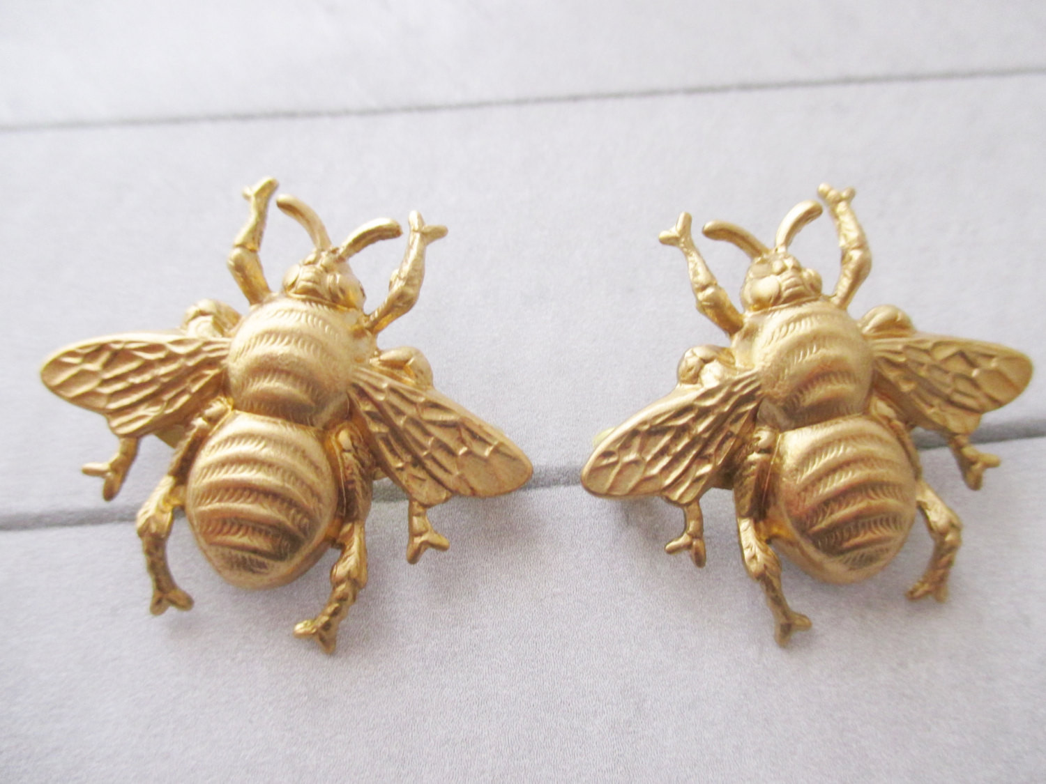 Bee Brooches
 2 Bee brooch Gold BumbleBee pin Bee lapel pin Brass bug brooch