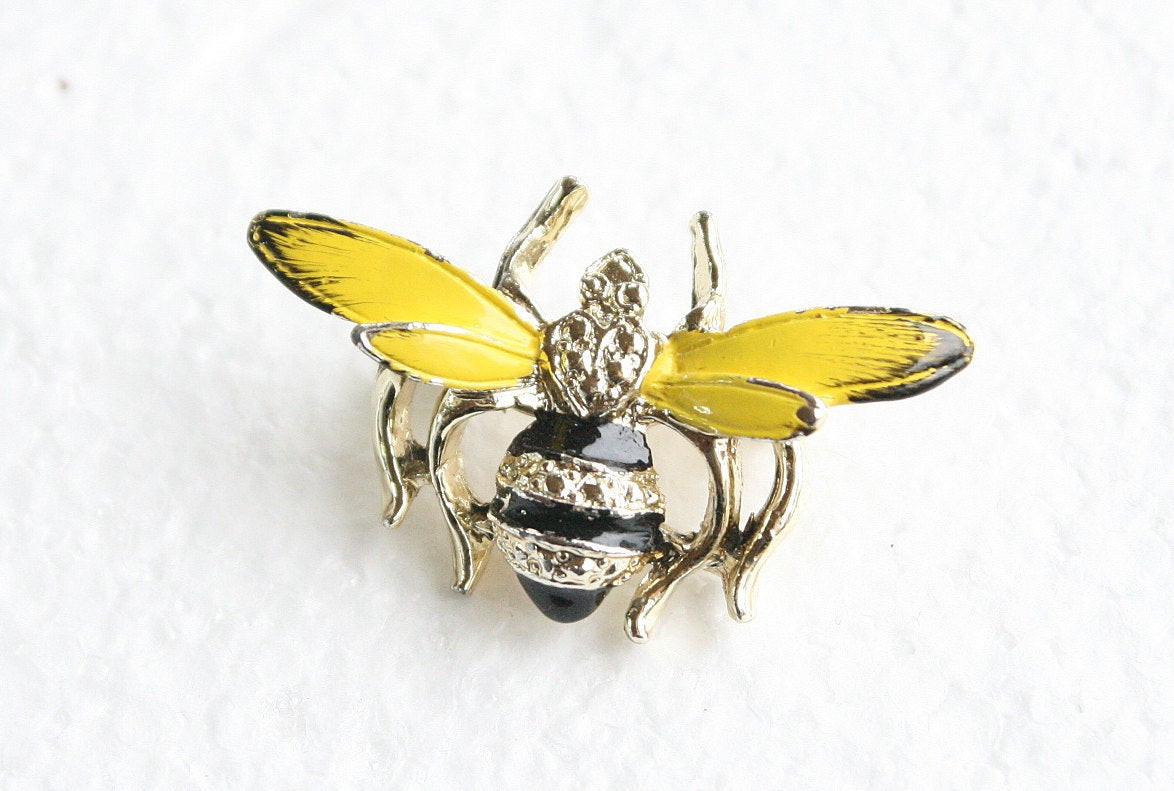 Bee Brooches
 Vintage Bee Figural Brooch Pin Bumblebee by