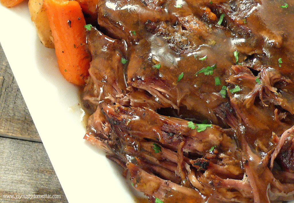 Beef Chuck Slow Cooker Recipes
 Joyously Domestic Slow Cooker "Melt in Your Mouth" Pot Roast