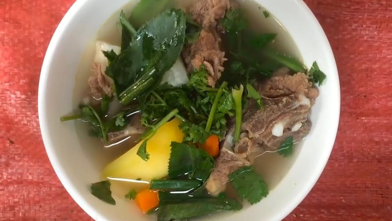 Beef Rib Soup
 BEEF RIB SOUP CAMBODIA POPULAR FOOD Rural cooking
