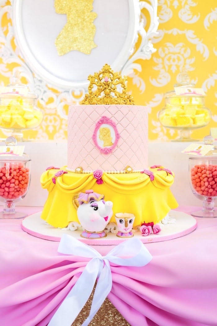 Belle Birthday Party Ideas
 Kara s Party Ideas Princess Belle Beauty and the Beast