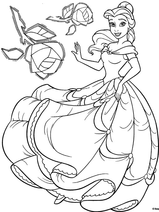 Belle Printable Coloring Pages
 Belle Coloring Pages