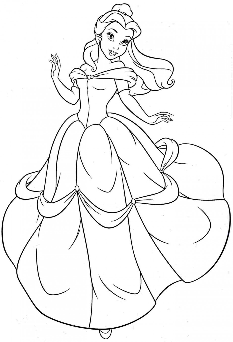 Belle Printable Coloring Pages
 Free Printable Belle Coloring Pages For Kids