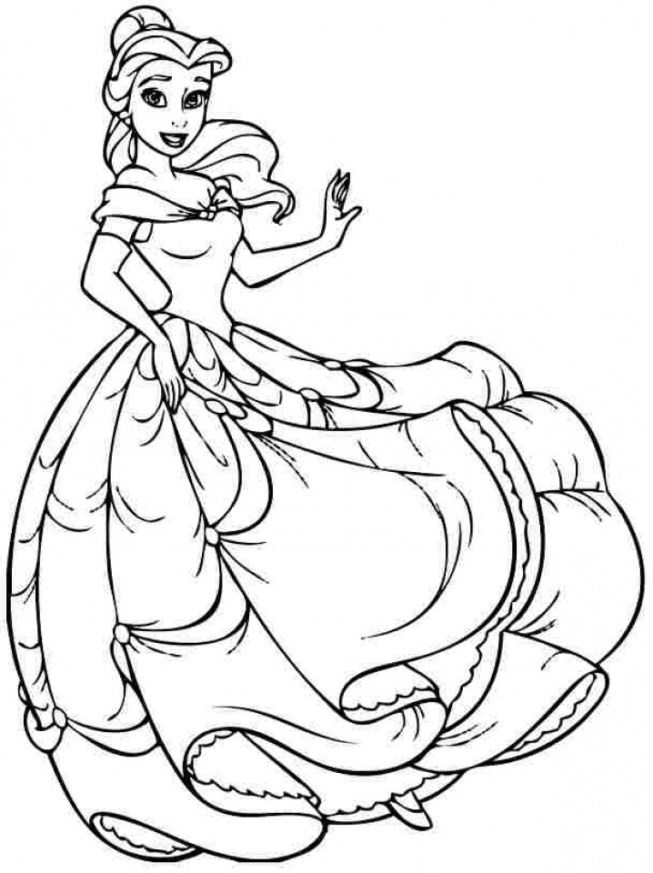 Belle Printable Coloring Pages
 20 Free Printable Disney Princess Belle Coloring Pages