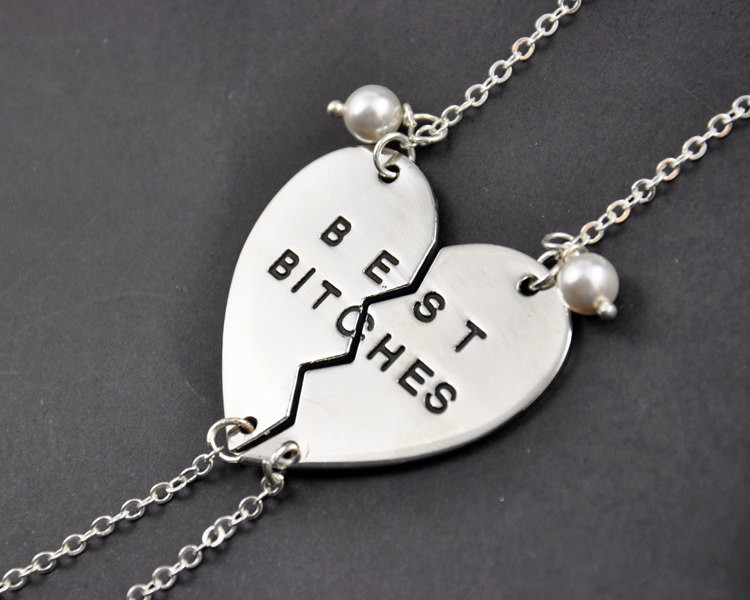 Best Bitches Bracelet
 Broken Heart Best Bitches Bracelet Set Best by InitialFashion