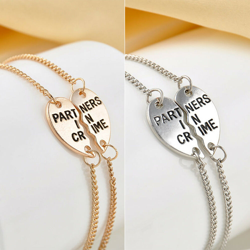 Best Friend Anklet
 2pcs Set Chic Heart Best Friend BFF Chain Anklet Bracelet