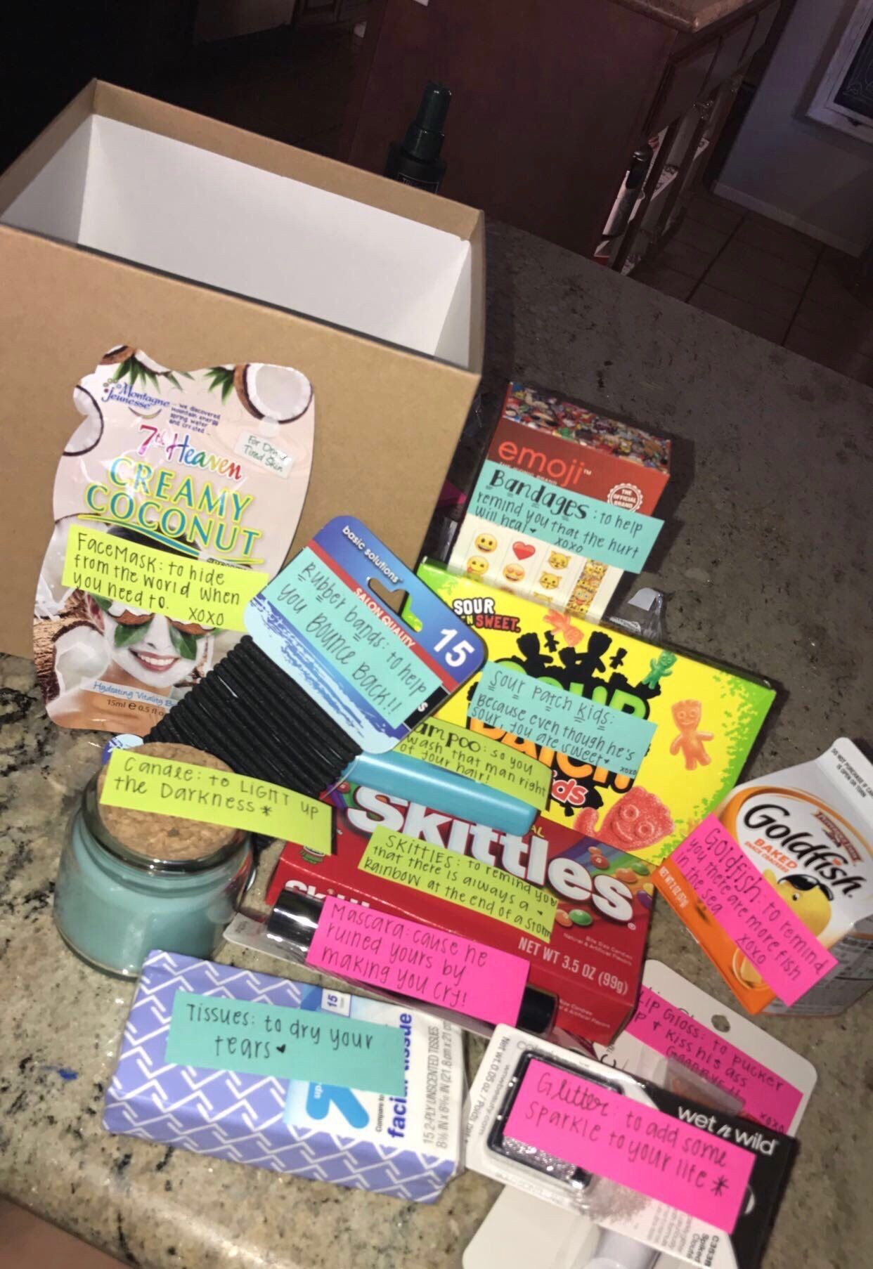 Best Friend Birthday Gift
 breakup package for da girls Hannah ️