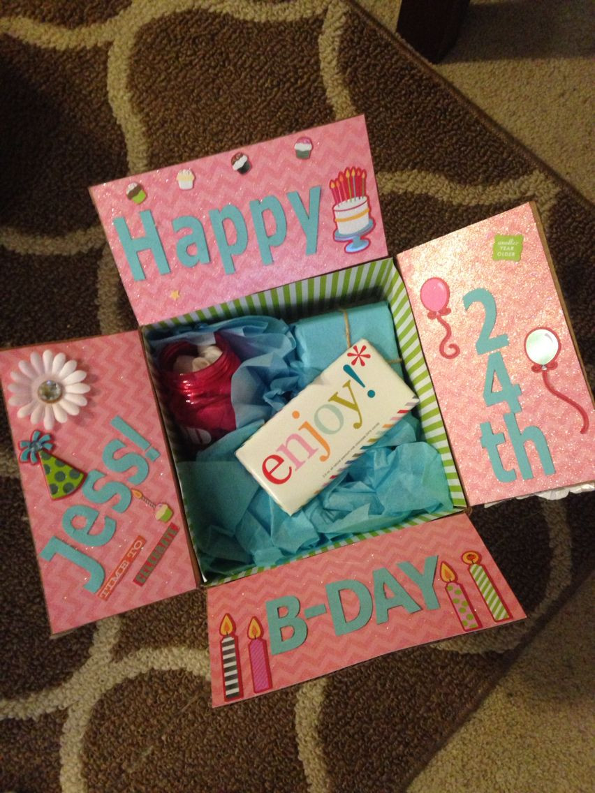 Best Friend Gift Ideas
 Best friend birthday box Decorate the inside of the box