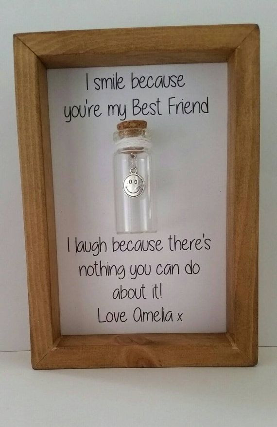 Best Friend Gift Ideas
 Humorous personalised t for friend Real wood frame