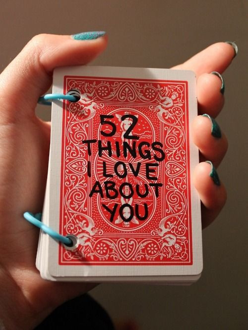 Best Gift Ideas Girlfriend
 Cute t idea for someone you love deck of cards 52