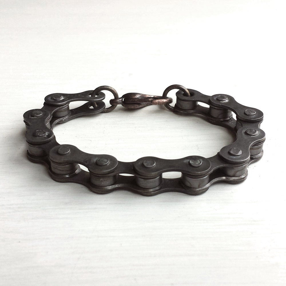 Bicycle Chain Bracelet
 Black Bike Chain Bracelet Industrial Men s Jewelry