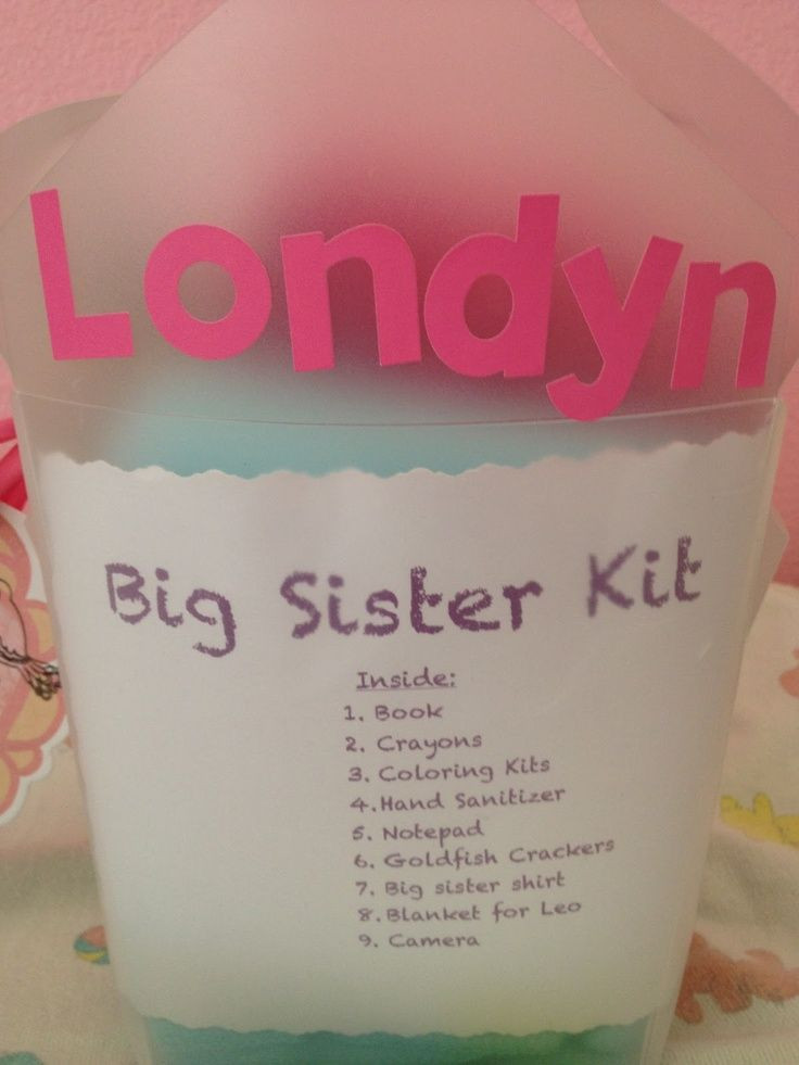 Big Sister Gifts From Baby
 Big Sister Kit baby shower t Cute idea for the big