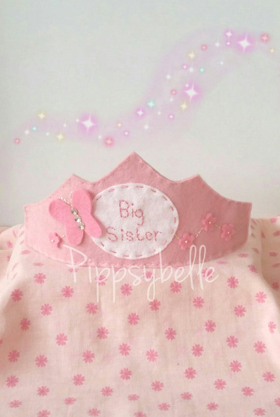 Big Sister Gifts From Baby
 Big sister crown Big sister t Sibling t New baby