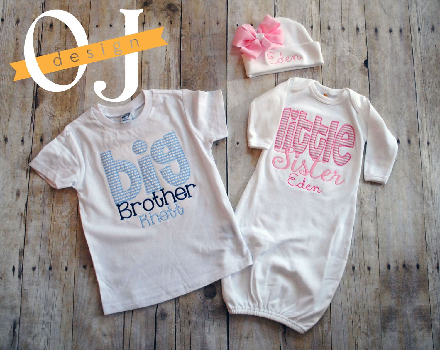 Big Sister Gifts From Baby
 Big Brother Little Sister Personalized Baby Newborn Gift Set