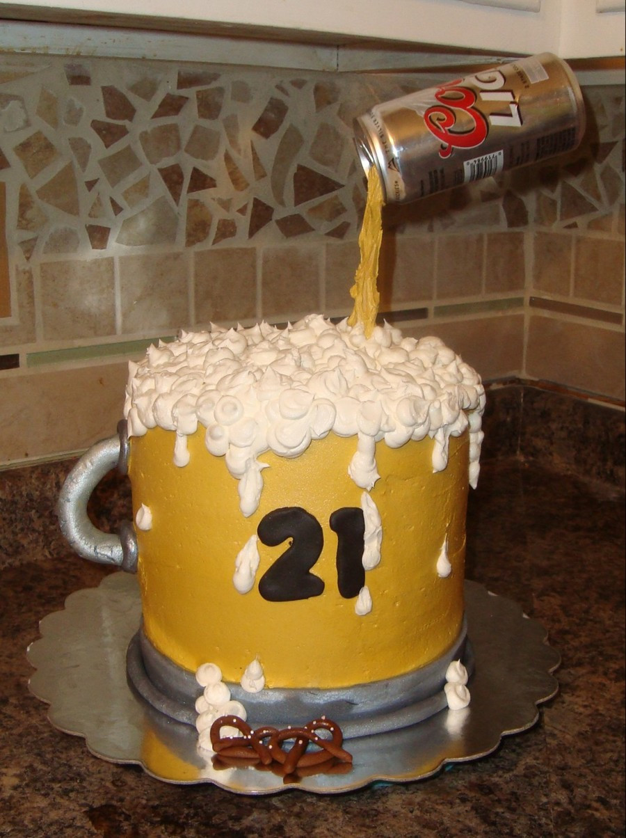 Birthday Cake Beer
 Beer Mug Birthday Cake CakeCentral