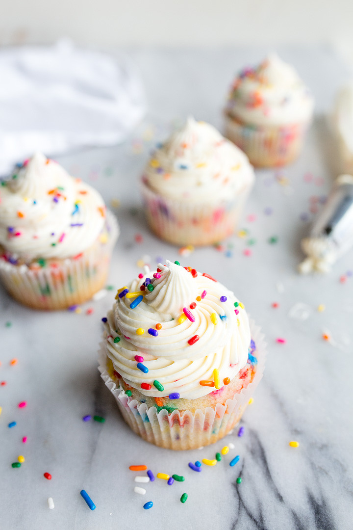 Birthday Cake Cupcakes
 Birthday Cake Cupcakes with Sprinkles small batch recipe