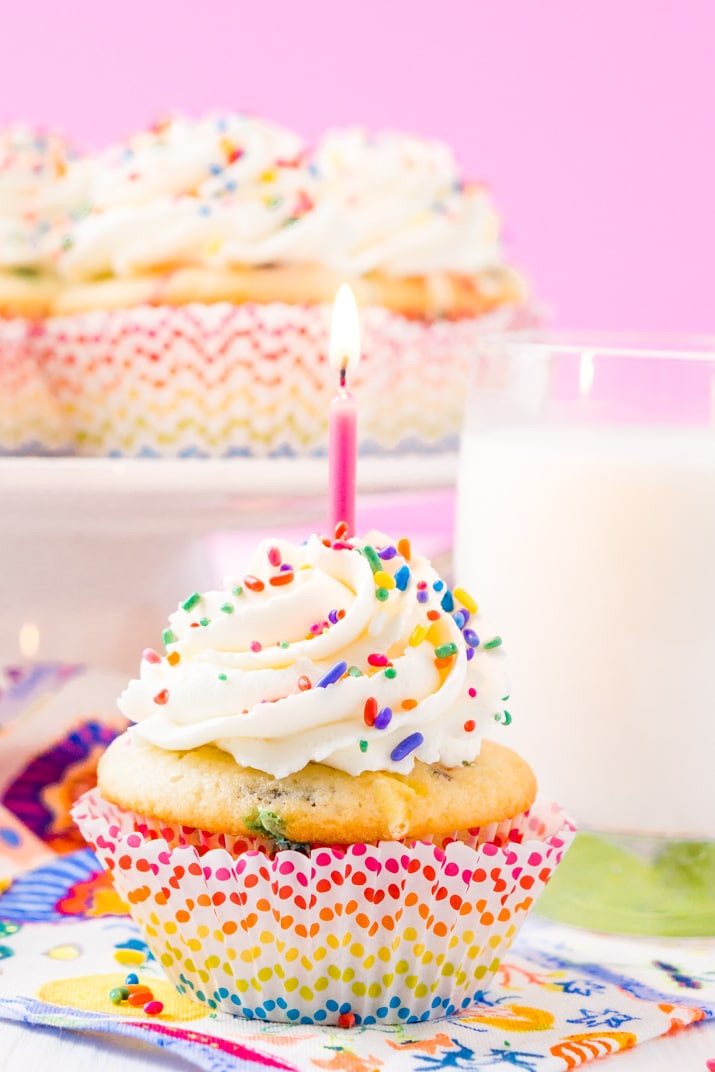 Birthday Cake Cupcakes
 Funfetti Birthday Cupcakes Recipe