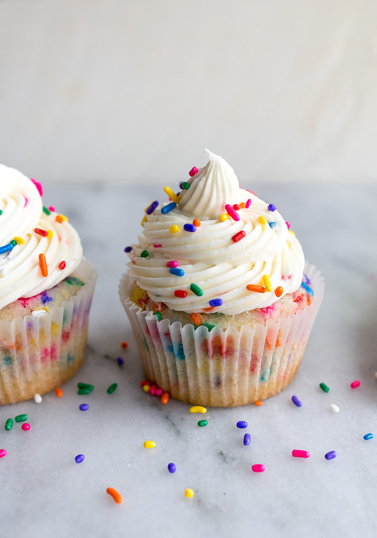 Birthday Cake Cupcakes
 Birthday Cake Cupcakes with Sprinkles small batch recipe