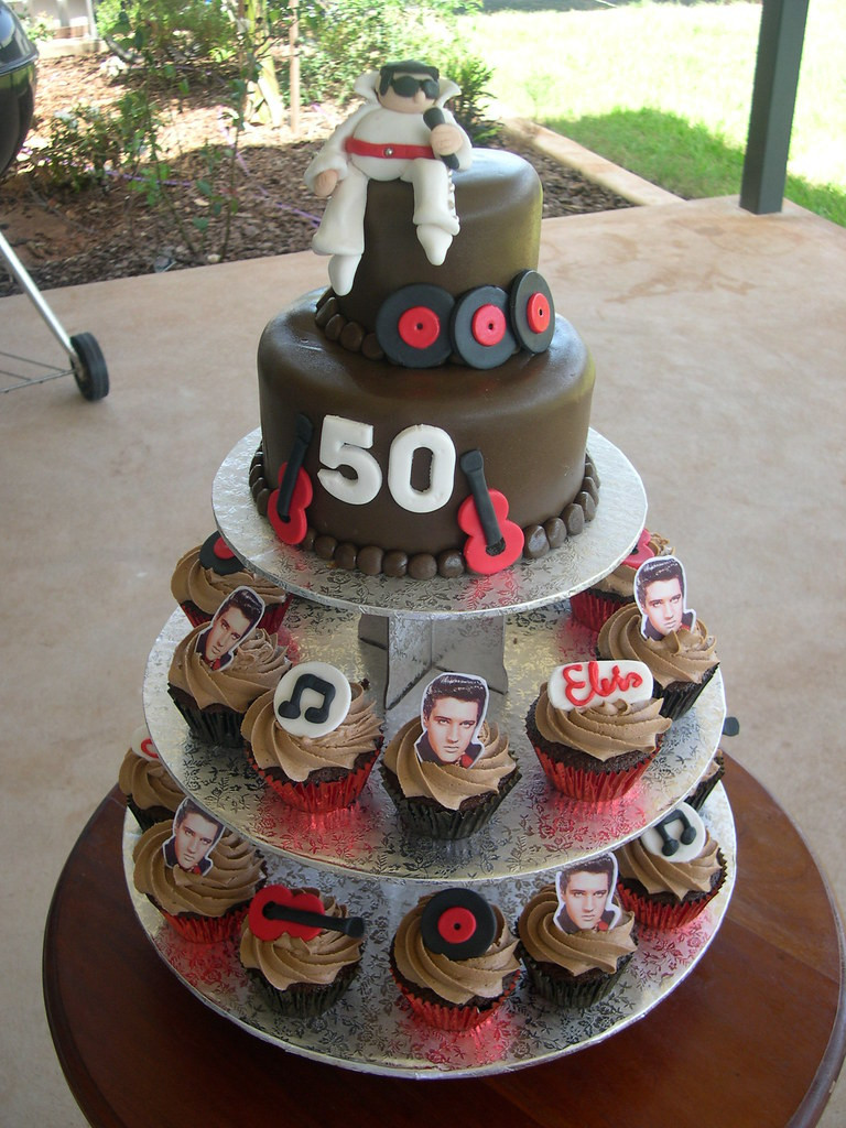 Birthday Cake Design Ideas
 Elvis fan 50th birthday cake