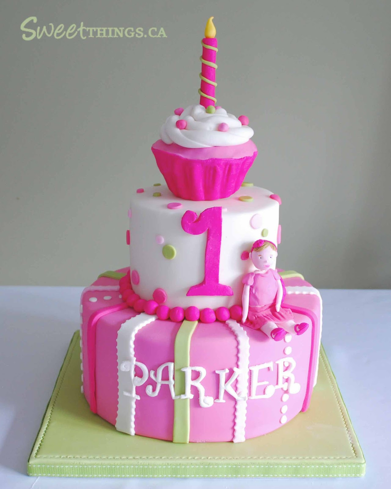 Birthday Cake For 1 Year Old Baby Girl
 SweetThings Colorful 1st Birthday Cake