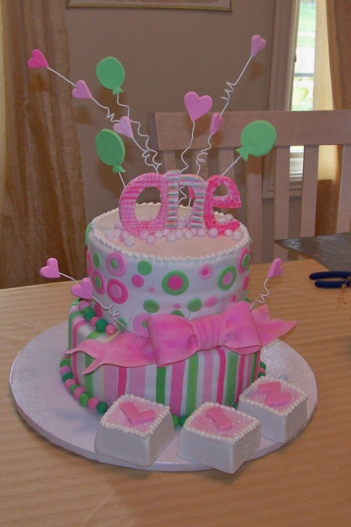 Birthday Cake Girl
 Picnic Party First Birthday Cakes