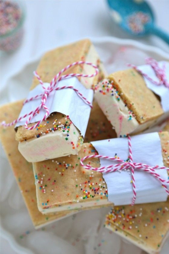 Birthday Cake Ice Cream Sandwich
 226 best images about Ice Cream Party on Pinterest
